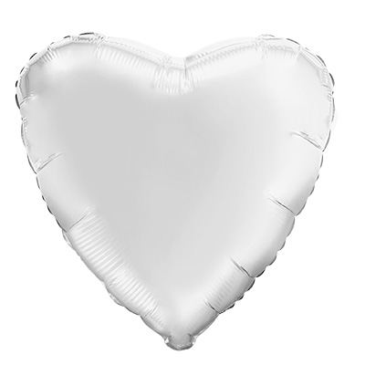 758113  Шар Сердце 19' / Белый