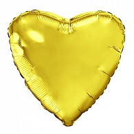 754733  шар надувной Мини сердце 9'/23 см., золото с клапаном