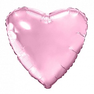 758069  Шар Сердце 19' / Нежно-розовый