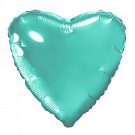 755549  шар надувной Мини сердце 9'/23 см., бискайский зеленый с клапаном