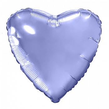 755556  шар надувной Мини сердце 9'/23 см., пастельный фиолетовый с клапаном