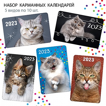 НК-008  Набор календарей 2023 год Котики