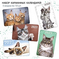 НК-006  Набор календарей 2023 год Котики