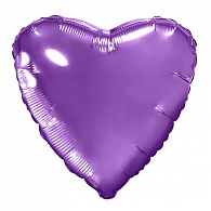 758052  Шар Сердце 19' / Пурпурный