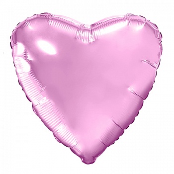 755594  шар надувной Мини сердце 9'/23 см., фламинго с клапаном