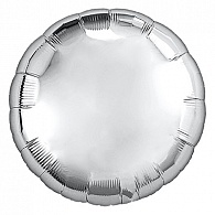 754962  шар надувной круг 18' / серебро