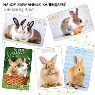 НК-018  Набор календарей 2023 год Кролики